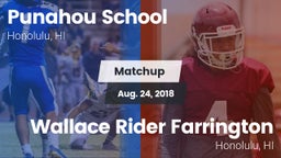 Matchup: Punahou School vs. Wallace Rider Farrington 2018