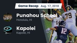 Recap: Punahou School vs. Kapolei  2018