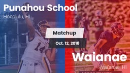 Matchup: Punahou School vs. Waianae  2018