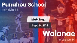 Matchup: Punahou School vs. Waianae  2019