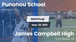 Matchup: Punahou School vs. James Campbell High  2019