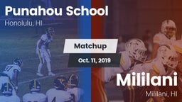 Matchup: Punahou School vs. Mililani  2019