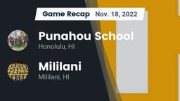 Recap: Punahou School vs. Mililani  2022
