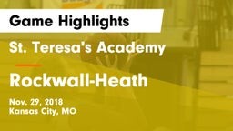 St. Teresa's Academy  vs Rockwall-Heath Game Highlights - Nov. 29, 2018