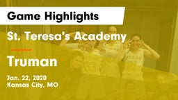 St. Teresa's Academy  vs Truman Game Highlights - Jan. 22, 2020