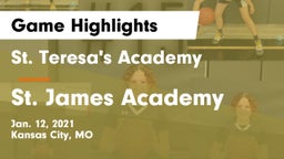 St. Teresa's Academy  vs St. James Academy  Game Highlights - Jan. 12, 2021