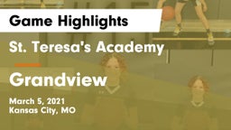 St. Teresa's Academy  vs Grandview Game Highlights - March 5, 2021