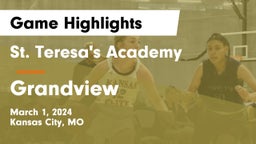 St. Teresa's Academy  vs Grandview  Game Highlights - March 1, 2024