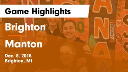 Brighton  vs Manton  Game Highlights - Dec. 8, 2018