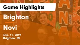 Brighton  vs Novi  Game Highlights - Jan. 11, 2019
