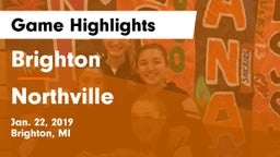 Brighton  vs Northville  Game Highlights - Jan. 22, 2019