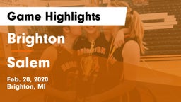 Brighton  vs Salem  Game Highlights - Feb. 20, 2020