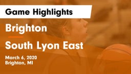 Brighton  vs South Lyon East  Game Highlights - March 6, 2020