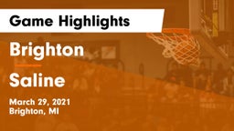 Brighton  vs Saline  Game Highlights - March 29, 2021