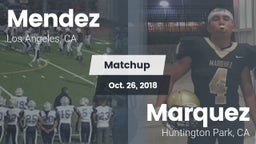 Matchup: Mendez  vs. Marquez  2018