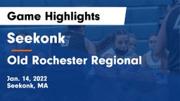 Seekonk  vs Old Rochester Regional  Game Highlights - Jan. 14, 2022