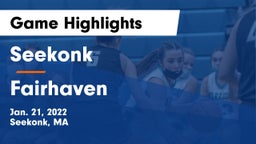 Seekonk  vs Fairhaven  Game Highlights - Jan. 21, 2022