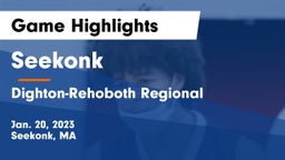 Seekonk  vs Dighton-Rehoboth Regional  Game Highlights - Jan. 20, 2023