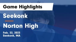 Seekonk  vs Norton High Game Highlights - Feb. 22, 2023