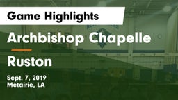 Archbishop Chapelle  vs Ruston  Game Highlights - Sept. 7, 2019