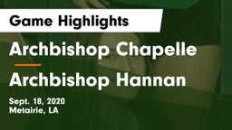 Archbishop Chapelle  vs Archbishop Hannan  Game Highlights - Sept. 18, 2020