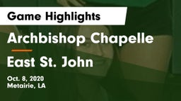 Archbishop Chapelle  vs East St. John Game Highlights - Oct. 8, 2020