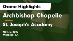 Archbishop Chapelle  vs St. Joseph's Academy  Game Highlights - Nov. 5, 2020