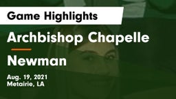Archbishop Chapelle  vs Newman  Game Highlights - Aug. 19, 2021