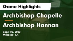 Archbishop Chapelle  vs Archbishop Hannan  Game Highlights - Sept. 22, 2022