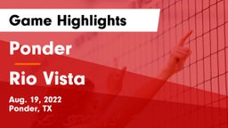 Ponder  vs Rio Vista  Game Highlights - Aug. 19, 2022