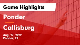 Ponder  vs Callisburg  Game Highlights - Aug. 27, 2022