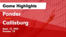Ponder  vs Callisburg  Game Highlights - Sept. 13, 2022