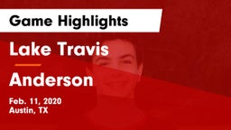 Lake Travis  vs Anderson  Game Highlights - Feb. 11, 2020
