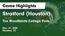 Stratford  (Houston) vs The Woodlands College Park  Game Highlights - Nov. 21, 2020