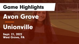 Avon Grove  vs Unionville  Game Highlights - Sept. 21, 2022