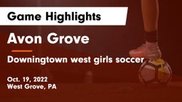 Avon Grove  vs Downingtown west  girls soccer Game Highlights - Oct. 19, 2022