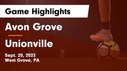 Avon Grove  vs Unionville  Game Highlights - Sept. 20, 2023