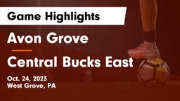 Avon Grove  vs Central Bucks East  Game Highlights - Oct. 24, 2023