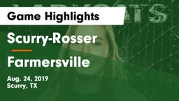Scurry-Rosser  vs Farmersville Game Highlights - Aug. 24, 2019