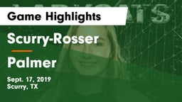 Scurry-Rosser  vs Palmer  Game Highlights - Sept. 17, 2019