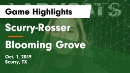 Scurry-Rosser  vs Blooming Grove  Game Highlights - Oct. 1, 2019