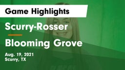 Scurry-Rosser  vs Blooming Grove  Game Highlights - Aug. 19, 2021