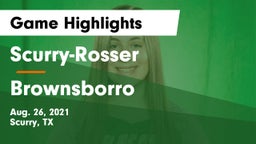 Scurry-Rosser  vs Brownsborro Game Highlights - Aug. 26, 2021