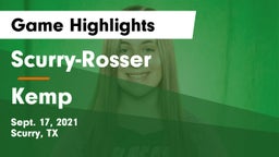 Scurry-Rosser  vs Kemp Game Highlights - Sept. 17, 2021