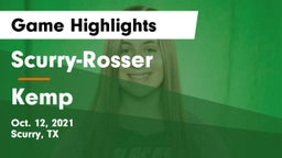 Scurry-Rosser  vs Kemp Game Highlights - Oct. 12, 2021