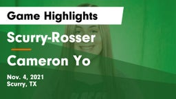 Scurry-Rosser  vs Cameron Yo Game Highlights - Nov. 4, 2021