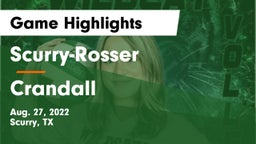 Scurry-Rosser  vs Crandall Game Highlights - Aug. 27, 2022