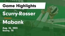 Scurry-Rosser  vs Mabank Game Highlights - Aug. 26, 2023
