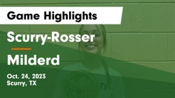Scurry-Rosser  vs Milderd Game Highlights - Oct. 24, 2023