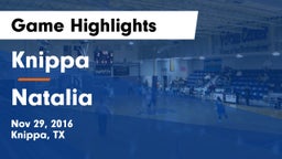 Knippa  vs Natalia Game Highlights - Nov 29, 2016